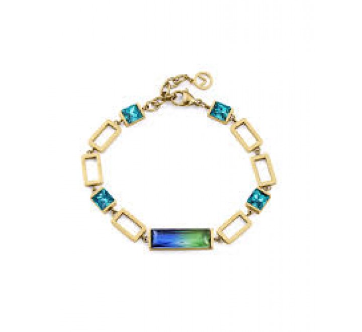 PULSERA VICEROY ACERO DORADO Y CRISTAL 14324P01012