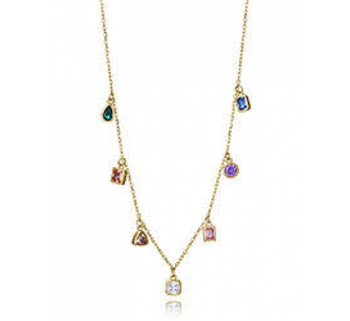 GARGANTILLA PLATA DORADA CIRCONITAS COLOR 2365C100-39