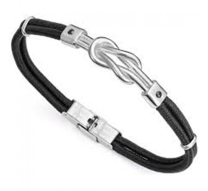 PULSERA VICEROY NYLON NEGRO CON ACERO 14019P01010