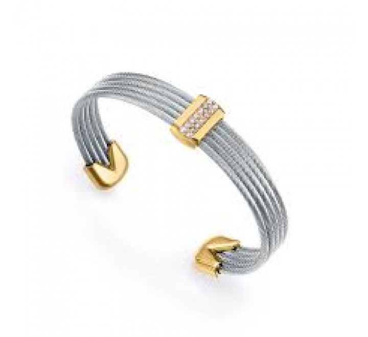 PULSERA VICEROY ACERO BICOLOR DORADO RIGIDA 15193P01000