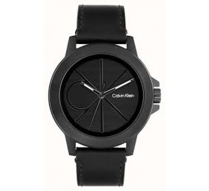 RELOJ CALVIN KELIN CAJA ACERO NEGRO CORREA NEGRA 25200525