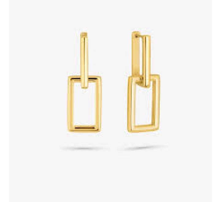 PENDIENTES RADIANT DORADO LARGOS CUADRADO RY000355