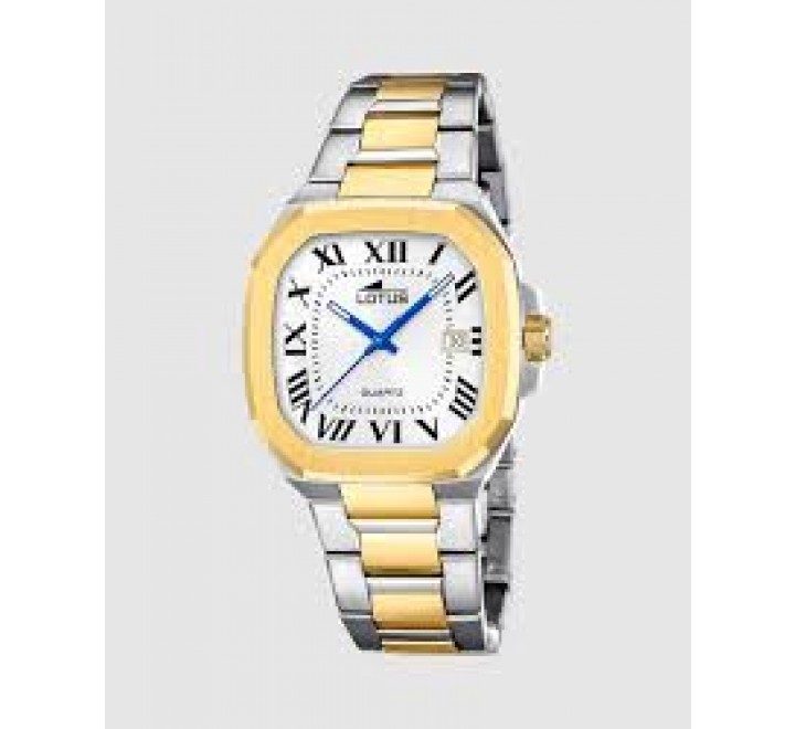 RELOJ LOTUS CAJA Y ARMIS ACERO BICOLOR DORADO 19048/1