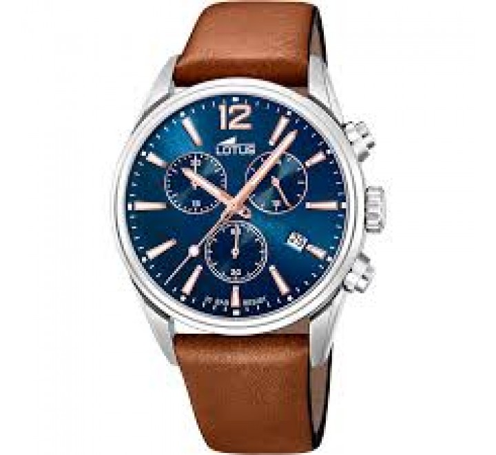 RELOJ LOTUS CAJA ACERO CORREA PIEL MARRON 18691/2