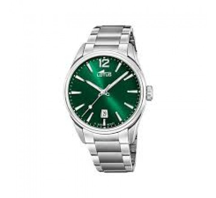 RELOJ LOTUS CAJA Y ARMIS ACERO ESFERA VERDE 18692/4