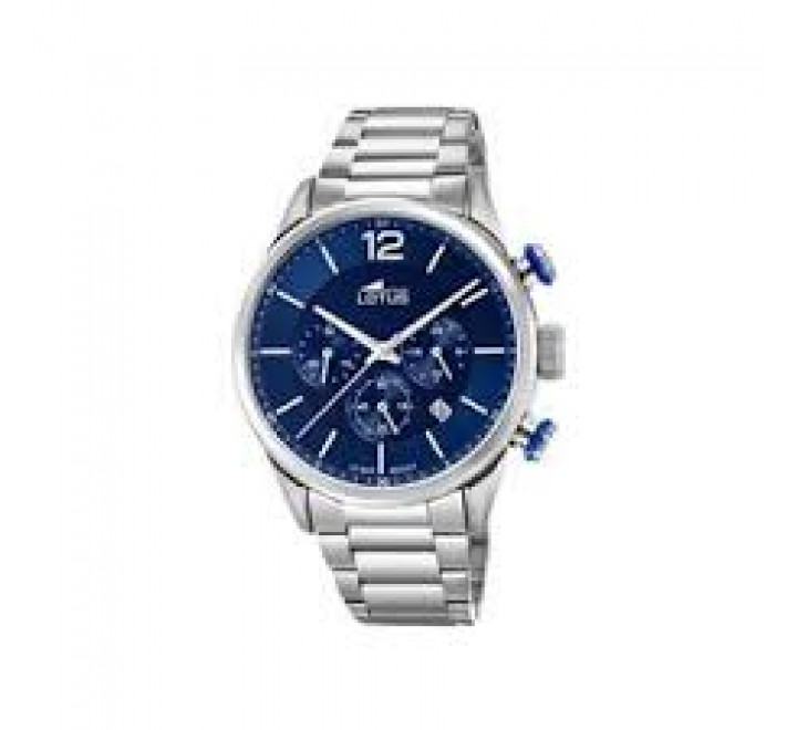 RELOJ LOTUS CAJA Y ARMIS ACERO ESFERA AZUL CRONO 18688/1