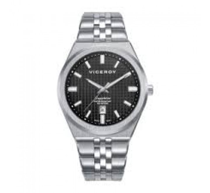 RELOJ VICEROY ACERO CRISTAL ZAFIRO ESFERA NEGRA 45115-57