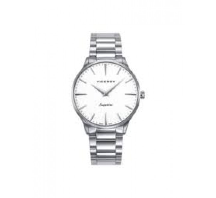 RELOJ VICEROY ACERO Y CRISTAL ZAFIRO ESFERA BLANCA 45119-07