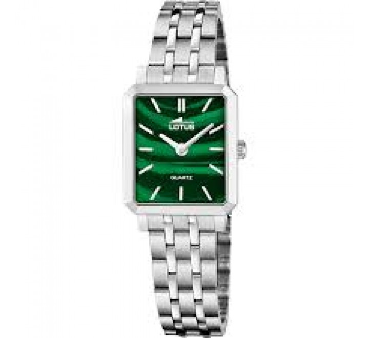 RELOJ LOTUS ACERO ESFERA VERDE PULSERA REGALO 19008/4