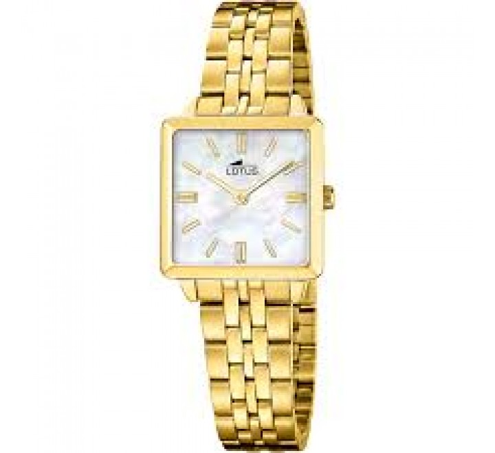 RELOJ LOTUS ACERO DORADO ESFERA NACAR PULSERA REGALO 19011/1