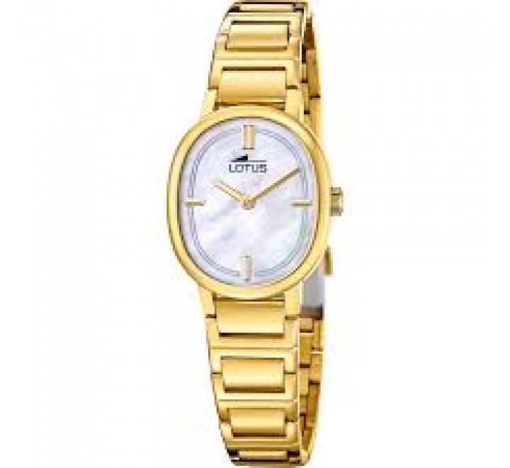 RELOJ LOTUS ACERO DORADO ESFERA NACAR PULSERA REGALO 19013/1