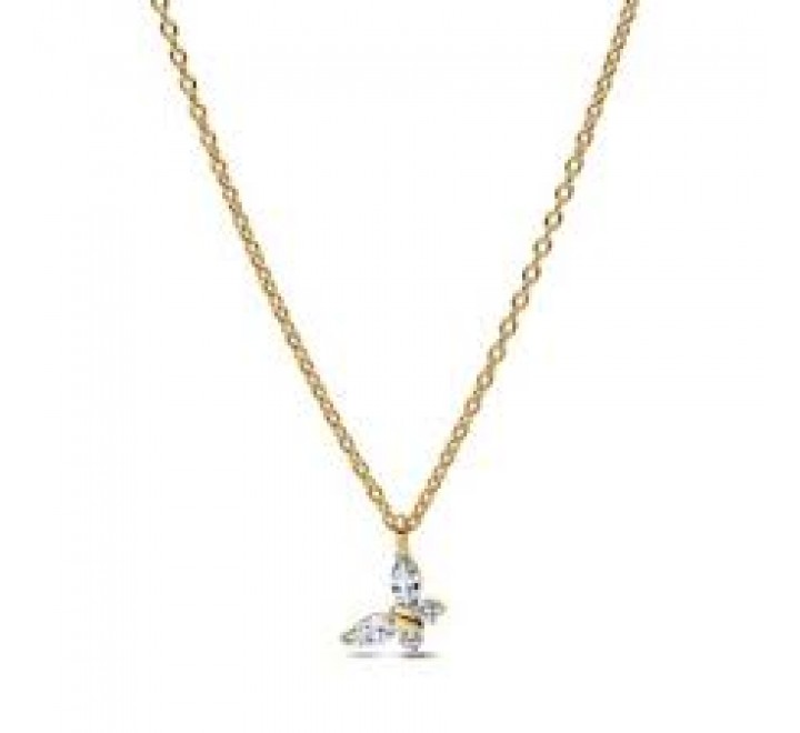 GARGANTILLA PANDORA PLATA DORADA MARIPOSA 364267C01-45