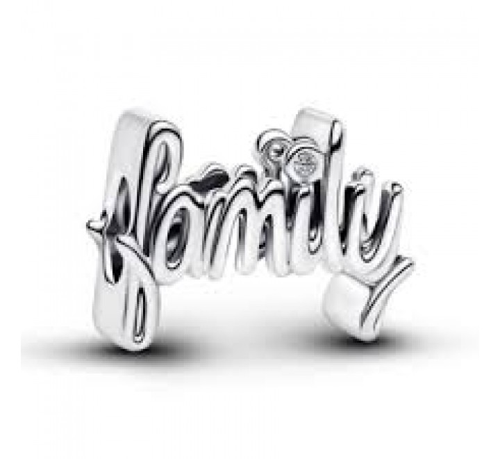 CHARM PANDORA PLATA FAMILIA ESCRITO A MANO 794250C01