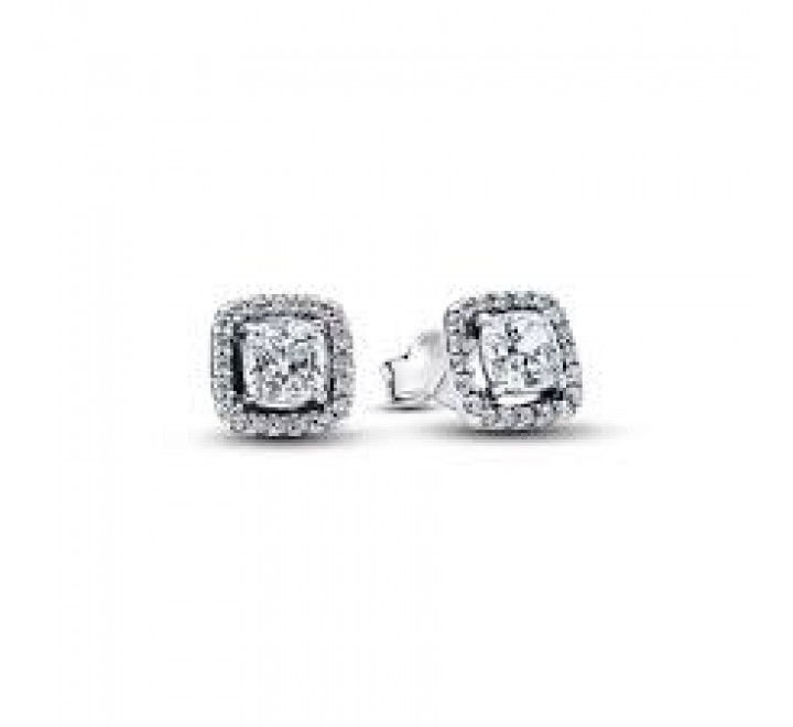 PENDIENTES PANDORA PLATA CIRCONITA CUADRADA 293551C02