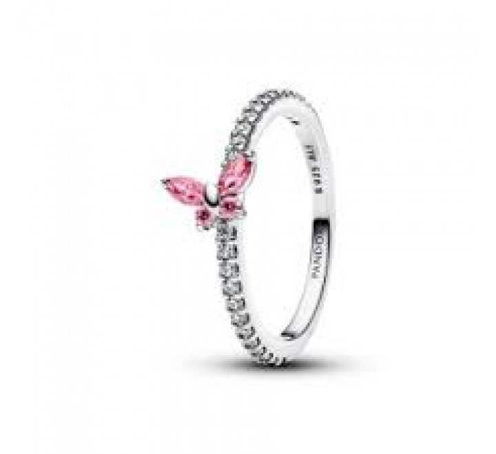 ANILLO PANDORA PLATA MARIPOSA PIEDRAS ROSA N?12 194269C02-52