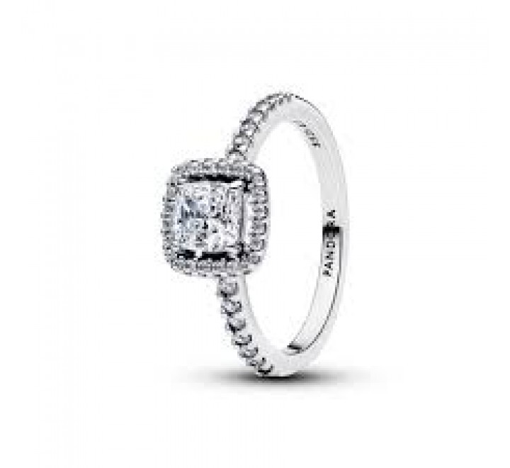 ANILLO PANDORA PLATA CIRCONITA CUADRADA N?14 193555C02-54