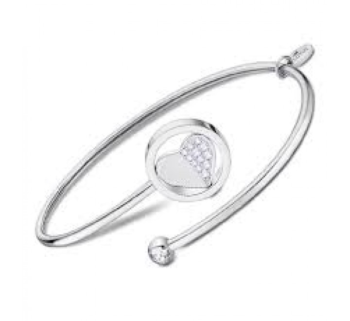 PULSERA LOTUS RIGIDA ACERO CORAZON CIRCONITAS LS2169/2/2
