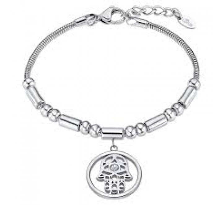 PULSERA LOTUS ACERO MANO FATIMA COLGANDO CIRCONIT LS2465/2/1