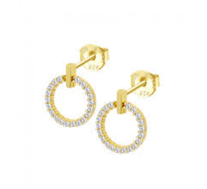 PENDIENTES LOTUS PLATA DORADA CIRCONITAS LP3100-4/3