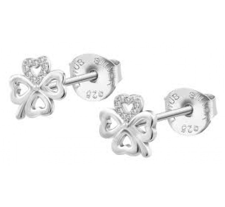 PENDIENTES LOTUS PLATA TREBOL CIRCONITA LP3305-4/1