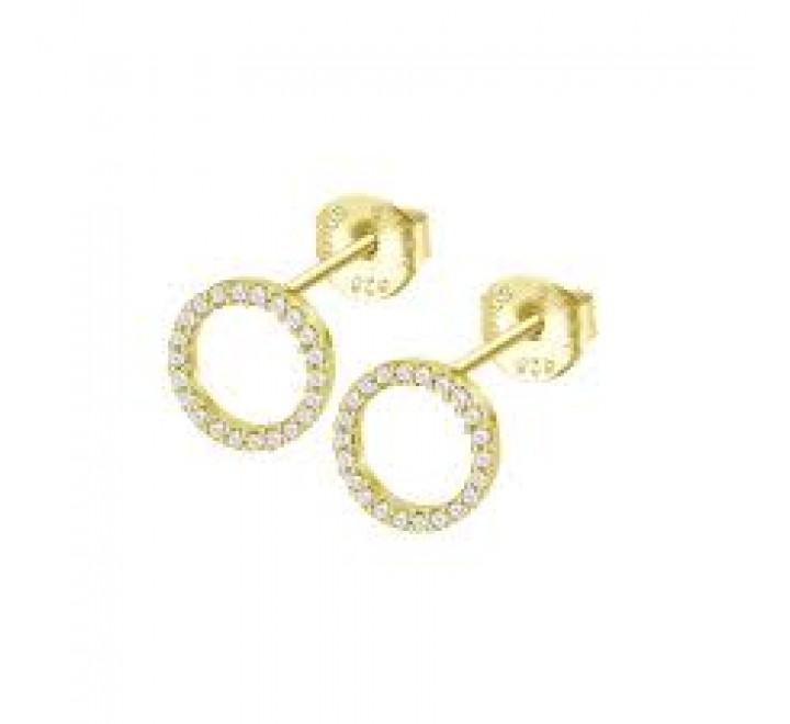 PENDIENTS LOTUS PLATA DORADA REDONDO CIRCONITAS LP3671-4/3