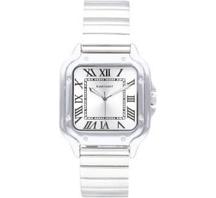 RELOJ RADIANT CAJA CUADRADA ESFERA PLATEADA RA664203