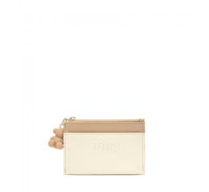 MONEDERO TARJ TOUS AUDREE SAFFIANO BEIGE-ARENA 2002361501