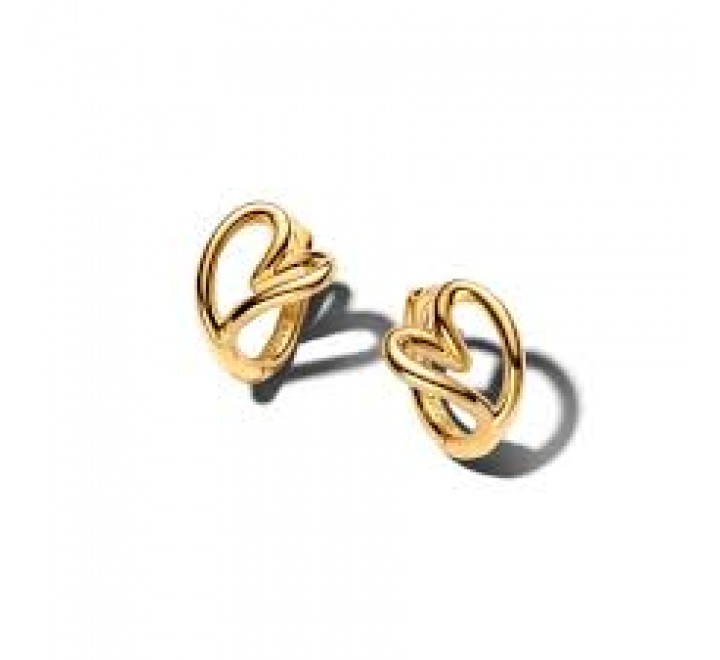 PENDIENTES PANDORA PLATA DORADA ARO CORAZON FORMA 264359C00