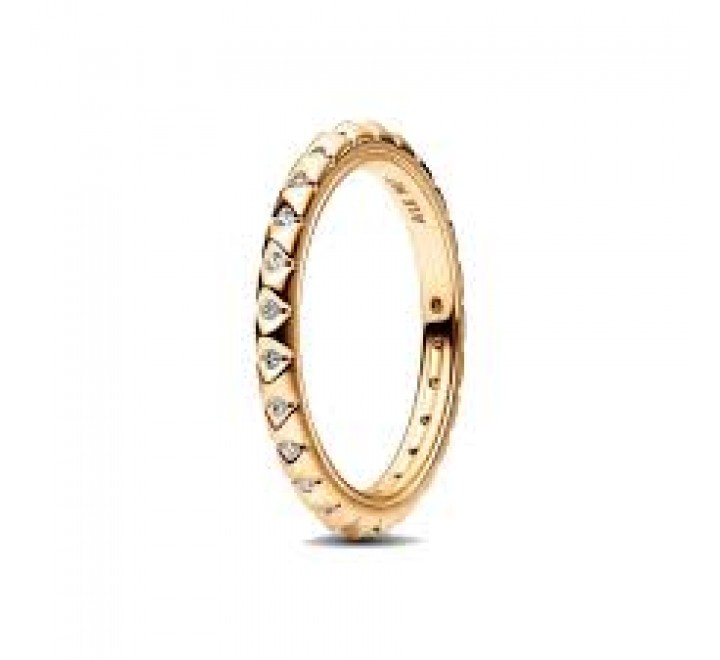 ANILLO PANDORA PLATA DORADA PIRAMIDES ME N?12 162800C01-52