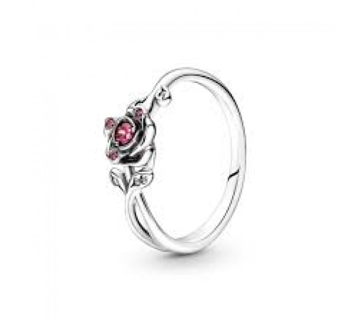 ANILLO PANDORA PLATA ROSA BELLA Y BESTIA DISNEY 190017C01-50