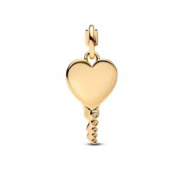 COLGANTE PANDORA PLATA DORADA LLAVE CORAZON 364353C01