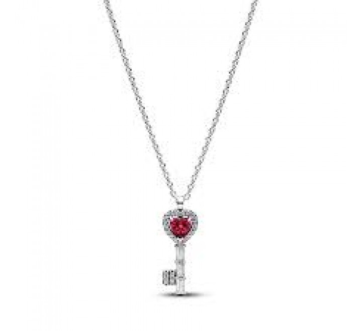 GARGANTILLA PANDORA PLATA LLAVE CORAZON ELEVADO 394392C01-45