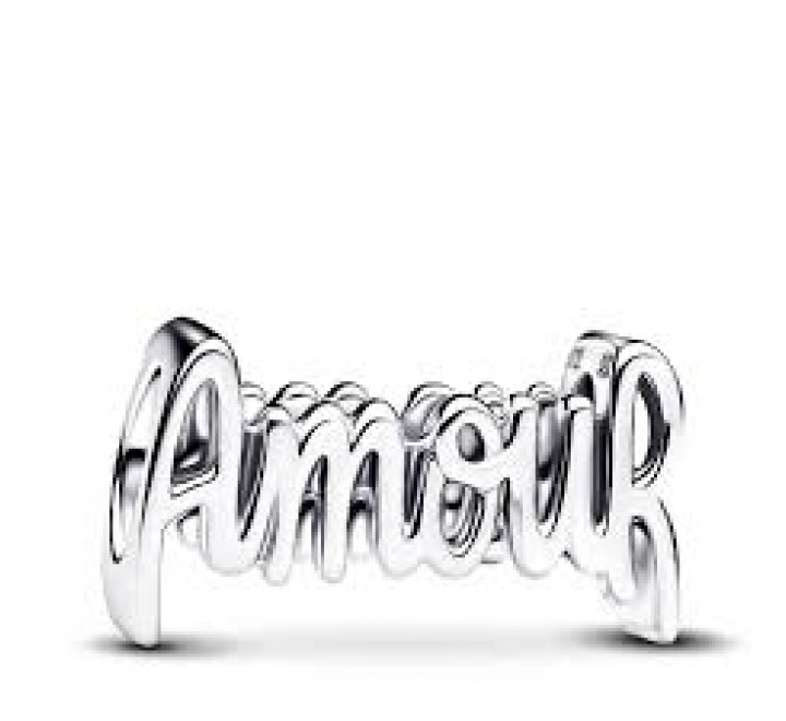 CHARM PANDORA PLATA AMOUR ESCRITO A MANO 794426C00
