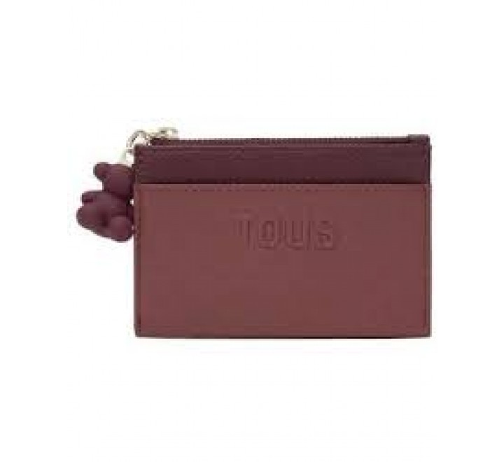 MONEDERO-TARJ TOUS AUDREE SAFFIANO BURDEOS 2002361521