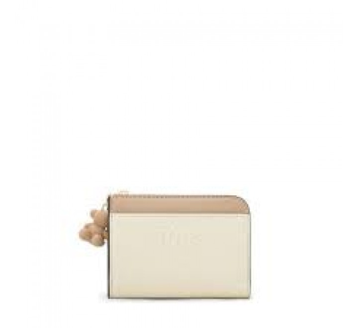 MONEDERO L TOUS AUDREE SAFFIANO BEIGE-AREN 2002361401