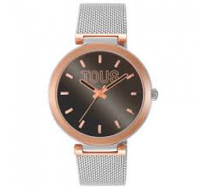 RELOJ TOUS ACERO BICOLOR ROSADO ESFERA MARRON 3000142500