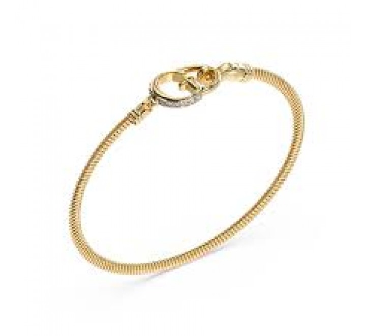 PULSERA GUESS ACERO DORADO RIGIDA G CIRCONITA JUBB05399JWYGS