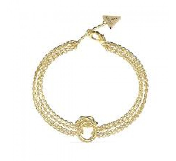 PULSERA GUESS ACERO DORADO MULTICADENA MOTIVO JUBB05486JWYGS
