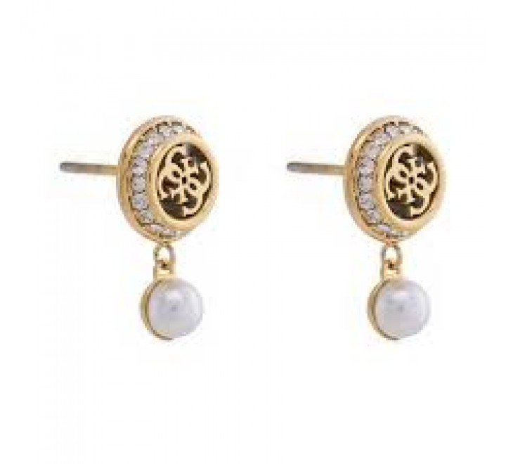 PENDIENTES GUESS ACERO DORADO PERLAS CIRCON JUBE05517JWYGT-U