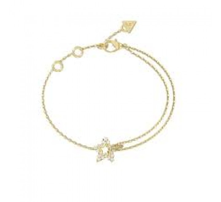 PULSERA GUESS ACERO DORADO ESTRELLA CIRCONITA JUBB05538JWYGS
