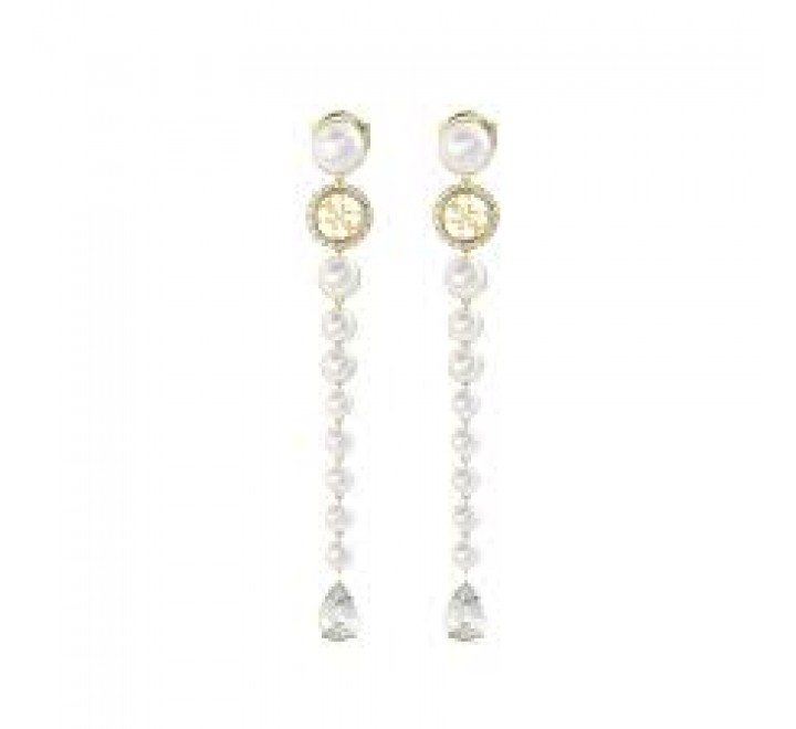 PENDIENTES GUESS ACERO DORADO LARGOS PERLAS JUBE05578JWYGT-U