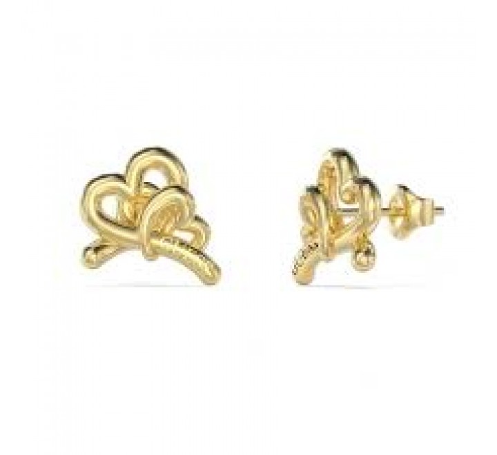 PENDIENTES GUESS ACERO DORADO CORAZONE LISO JUBE06058JWYGT-U