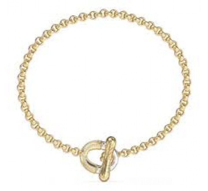 PULSERA GUESS ACERO BICOLOR DORADO CIRCONIT JUBB05372JWYGRHS
