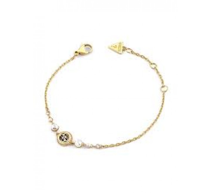 PULSERA GUESS ACERO DORADO PERLAS CIRCONITAS JUBB05516JWYGS