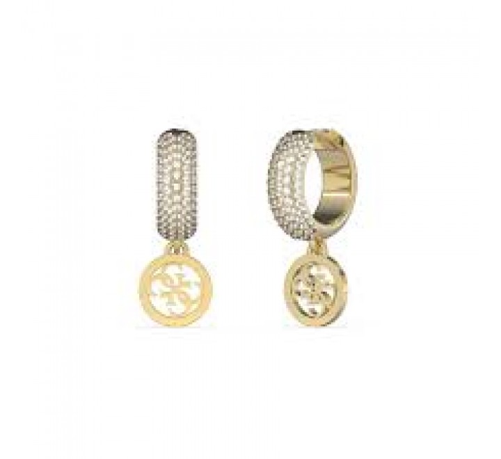 PENDIENTES GUESS ACERO DORADO ARO CIRCONITA JUBE03301JWYGT-U