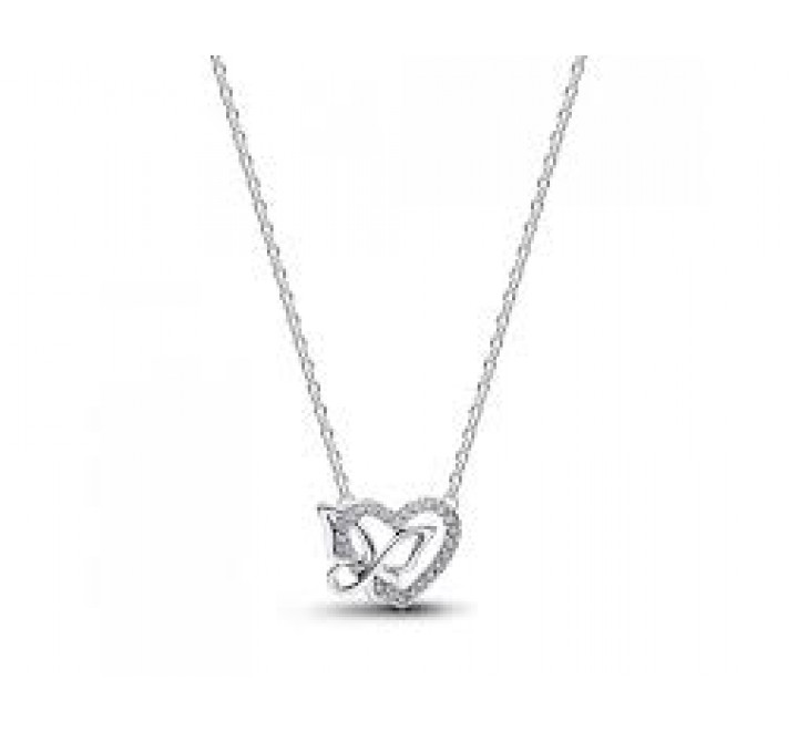 GARGANTILLA PANDORA PLATA CORAZON MARIPOSA ENTR 394477C01-45