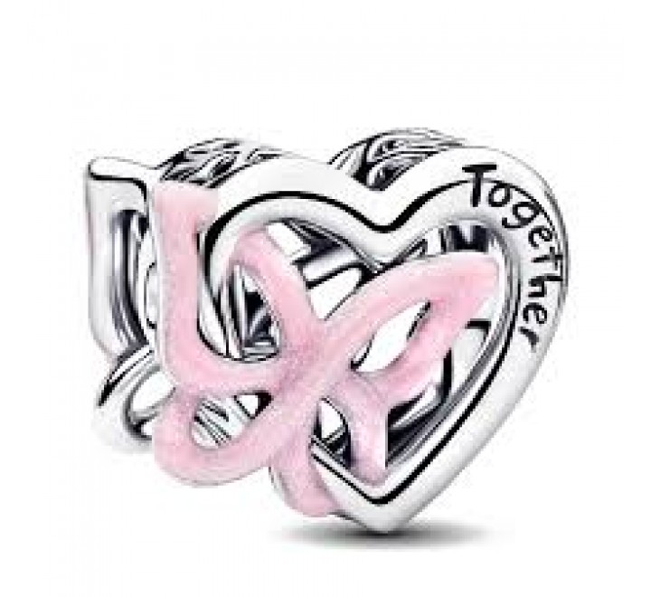 CHARM PANDORA PLATA CORAZON MARIPOSA ENTRELAZADOS 794475C01