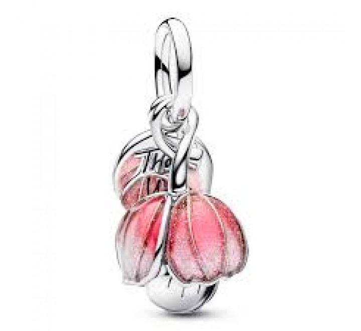 CHARM PANDORA PLATA FLOR FLORECIENTE DOS TONOS 764453C01