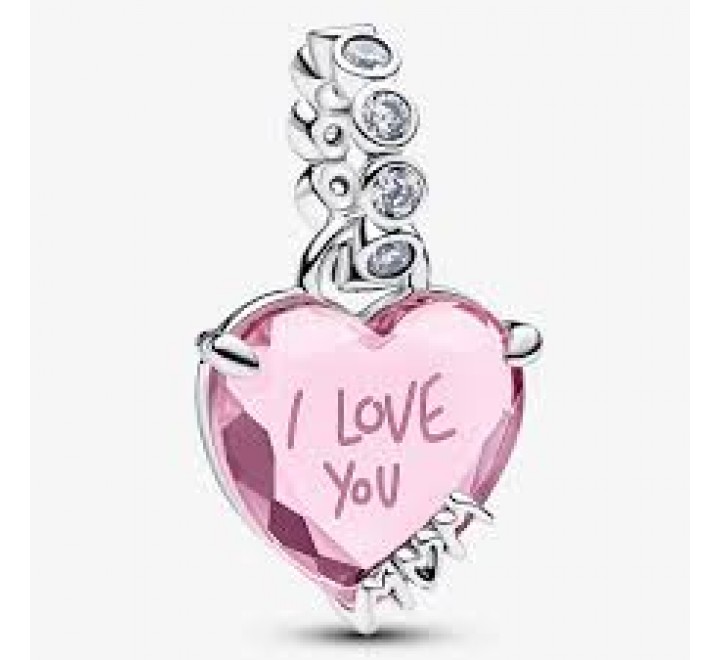 CHARM PANDORA PLATA CORAZON I LOVE YOU MOM 794464C01