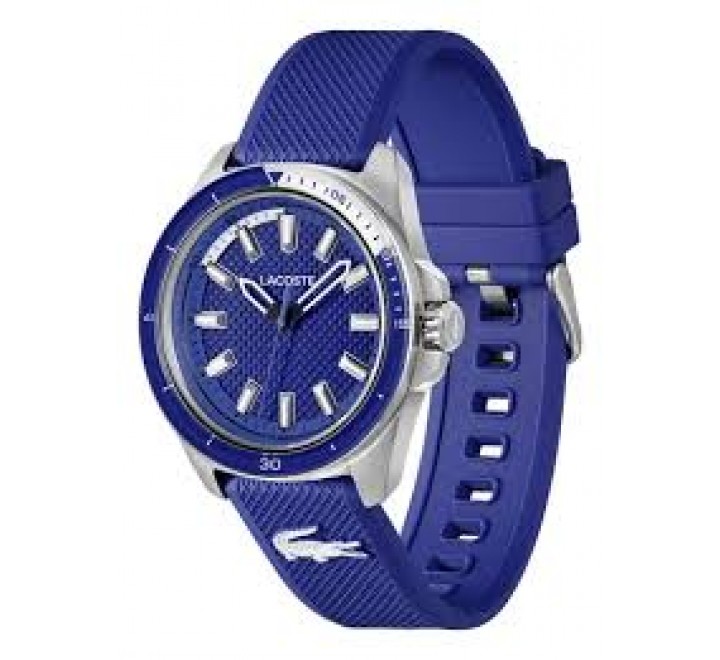 RELOJ LACOSTE CAJA ACERO CORREA SILICONA AZUL 2011493